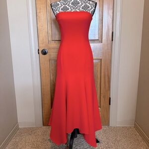 Jay Godfrey strapless fit and flare handkerchief dress